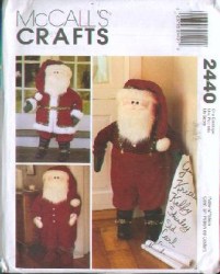 2440 MCCALLS 40'' JOINTED SANTA DOOR GREETER, COAT, PJS PATTERN